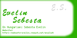 evelin sebesta business card